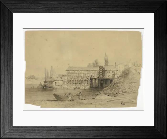 Framed Print : Machine de Marly, 1843. Creators: Unknown, Percival Framed Print : Machine de Marly, 1843. Creators: Unknown, Percival