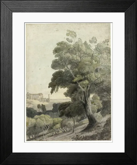 Framed Print : Tivoli, Showing Rome in the Distance, c. 1781. Creator: Francis Towne Framed Print : Tivoli, Showing Rome in the Distance, c. 1781. Creator: Francis Towne