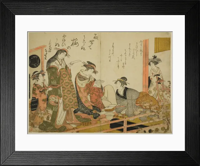 Framed Print : The Courtesans Utagawa and Nanasato from the Yotsumeya, from the album Comparing New Beau... 1784. Creator: Kitao Masanobu. The Courtesans Utagawa and Nanasato from the Yotsumeya, from the album Comparing New Beau... 1784 Framed Print : The Courtesans Utagawa and Nanasato from the Yotsumeya, from the album Comparing New Beau... 1784. Creator: Kitao Masanobu. The Courtesans Utagawa and Nanasato from the Yotsumeya, from the album Comparing New Beau... 1784