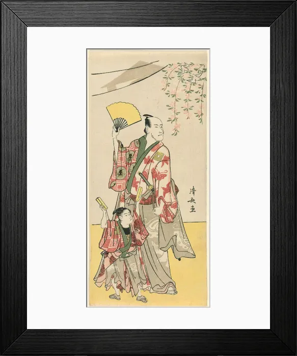 Framed Print : The Actors Ichikawa Danjuro V and Ichikawa Ebizo IV, from a pentaptych of eleven actors ce... 1788. Creator: Torii Kiyonaga Framed Print : The Actors Ichikawa Danjuro V and Ichikawa Ebizo IV, from a pentaptych of eleven actors ce... 1788. Creator: Torii Kiyonaga