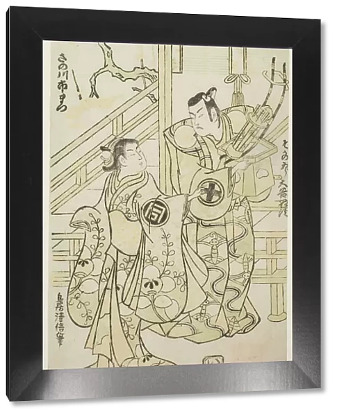The Actors Otani Oniji I as Soga no Goro and Sanogawa Ichimatsu I as the sister of Yoshina... 1746. Creator: Torii Kiyonobu II