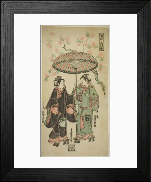 Framed Print : The Actor Sanogawa Ichimatsu I as Kumenosuke and Takinaka Hidematsu I as Oume... c. 1745. Creator: Torii Kiyonobu II Framed Print : The Actor Sanogawa Ichimatsu I as Kumenosuke and Takinaka Hidematsu I as Oume... c. 1745. Creator: Torii Kiyonobu II