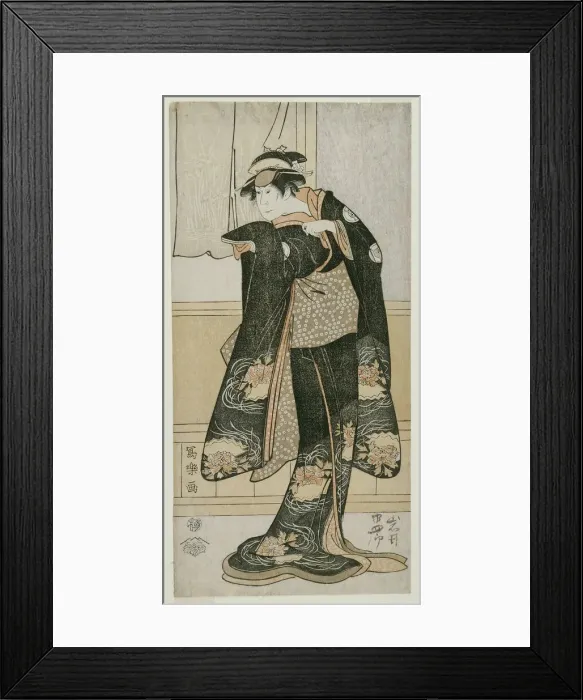 Framed Print : The Actor Iwai Hanshiro lV as Otoma, Daughter of Ohina from Inamuragasaki in Ka... 1794 (Kansei 6). Creator: Toshusai Sharaku Framed Print : The Actor Iwai Hanshiro lV as Otoma, Daughter of Ohina from Inamuragasaki in Ka... 1794 (Kansei 6). Creator: Toshusai Sharaku
