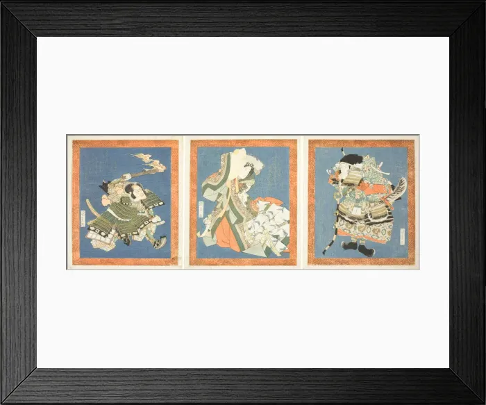Framed Print : Bando Mitsugoro III as Minamoto no Yorimasa (right), Segawa Kikunojo V as Ayame no... c. 1822. Creator: Utagawa Kunisada Framed Print : Bando Mitsugoro III as Minamoto no Yorimasa (right), Segawa Kikunojo V as Ayame no... c. 1822. Creator: Utagawa Kunisada