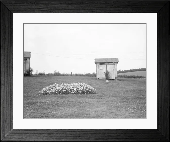 Framed Print : Tourist camp privy, Georgia, 1936. Creator: Walker Evans Framed Print : Tourist camp privy, Georgia, 1936. Creator: Walker Evans