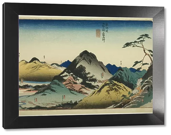 Nissaka, Kakegawa, Fukuroi, Mitsuke, and Hamamatsu, from the series 'Famous Places... c. 1830  /  35. Creator: Utagawa Kuniyoshi