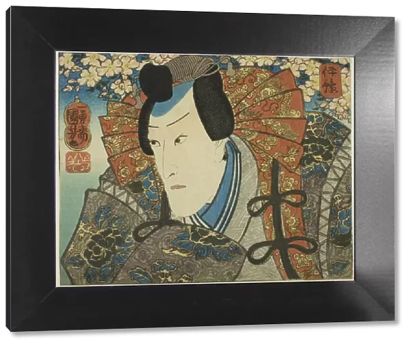 Iyo Province: Ichikawa Danjuro VIII as Minamoto no Yoshitune, from the series 'Modern Scen... 1852. Creator: Utagawa Kuniyoshi. Iyo Province: Ichikawa Danjuro VIII as Minamoto no Yoshitune, from the series 'Modern Scen... 1852
