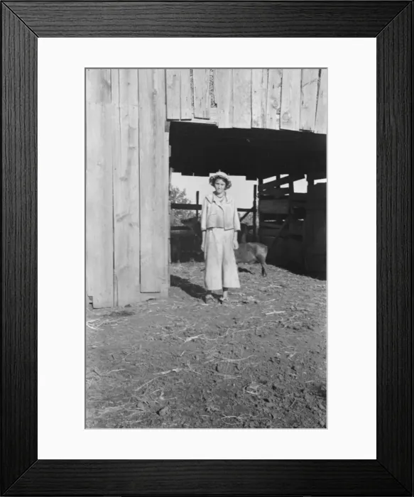 Framed Print : Dora Mae Tengle, sharecroppers daughter, Hale County, Alabama, 1936. Creator: Walker Evans Framed Print : Dora Mae Tengle, sharecroppers daughter, Hale County, Alabama, 1936. Creator: Walker Evans