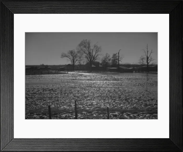 Framed Print : The Bessie Levee augmented with sand bags, near Tiptonville, Tennessee, 1937. Creator: Walker Evans Framed Print : The Bessie Levee augmented with sand bags, near Tiptonville, Tennessee, 1937. Creator: Walker Evans
