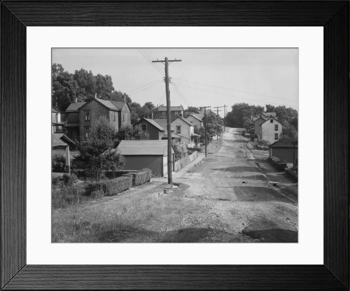Framed Print : Back street, Mount Pleasant, Pennsylvania, Westmoreland County, 1935. Creator: Walker Evans Framed Print : Back street, Mount Pleasant, Pennsylvania, Westmoreland County, 1935. Creator: Walker Evans