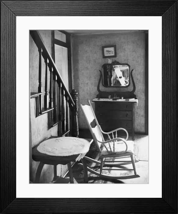 Framed Print : Interior of unemployed mans house, Morgantown, West Virginia, 1935. Creator: Walker Evans Framed Print : Interior of unemployed mans house, Morgantown, West Virginia, 1935. Creator: Walker Evans