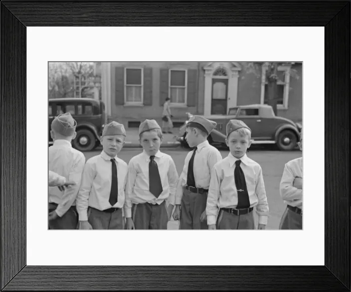 Framed Print : Sons of American Legion, Bethlehem, Pennsylvania, 1935. Creator: Walker Evans Framed Print : Sons of American Legion, Bethlehem, Pennsylvania, 1935. Creator: Walker Evans