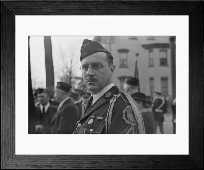 Framed Print : Legionnaire, Bethlehem, Pennsylvania, 1935. Creator: Walker Evans Framed Print : Legionnaire, Bethlehem, Pennsylvania, 1935. Creator: Walker Evans