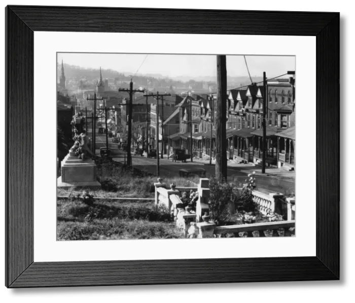 Framed Print : Street in Bethlehem, Pennsylvania, 1935. Creator: Walker Evans Framed Print : Street in Bethlehem, Pennsylvania, 1935. Creator: Walker Evans