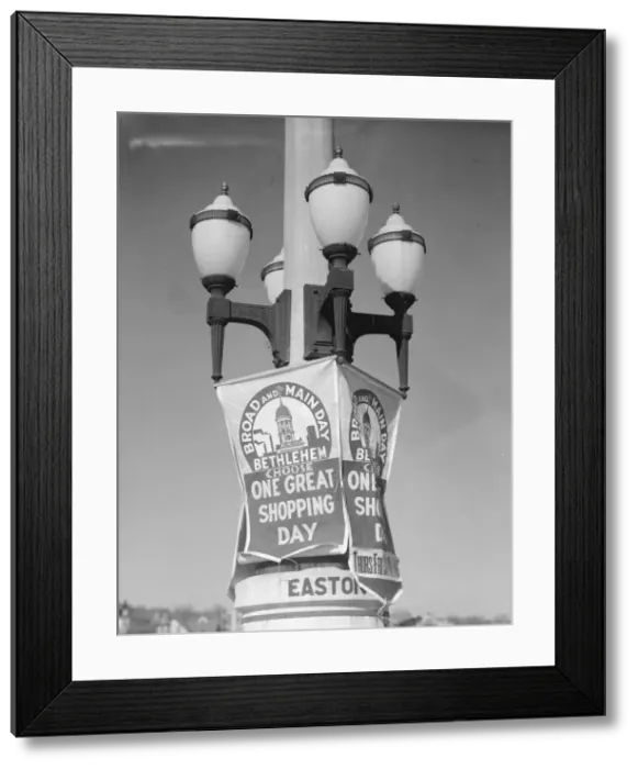 Framed Print : Commercial propaganda, Bethlehem, Pennsylvania, 1935. Creator: Walker Evans Framed Print : Commercial propaganda, Bethlehem, Pennsylvania, 1935. Creator: Walker Evans