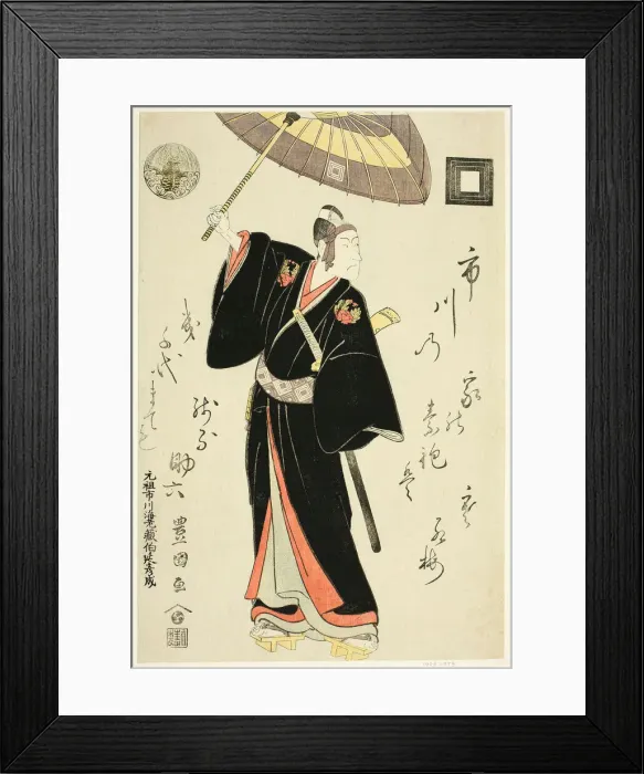 Framed Print : The actor Ichikawa Danjuro VI as Sukeroku in the play Omiura Date no Nebiki, performed... c.1799. Creator: Utagawa Toyokuni I Framed Print : The actor Ichikawa Danjuro VI as Sukeroku in the play Omiura Date no Nebiki, performed... c.1799. Creator: Utagawa Toyokuni I