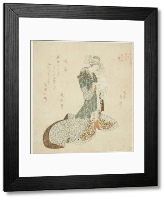 Framed Print : Liu Haichan (Gamma), from the series Lives of Taoist Immortals Parodied by Courtesa... c. 1821 / 22. Creator: Gakutei Framed Print : Liu Haichan (Gamma), from the series Lives of Taoist Immortals Parodied by Courtesa... c. 1821 / 22. Creator: Gakutei