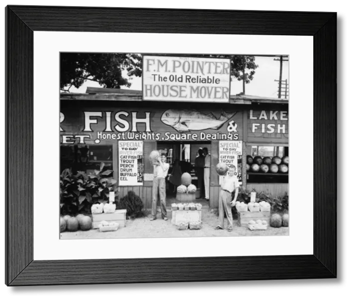 Framed Print : Roadside stand near Birmingham, Alabama, 1936. Creator: Walker Evans Framed Print : Roadside stand near Birmingham, Alabama, 1936. Creator: Walker Evans