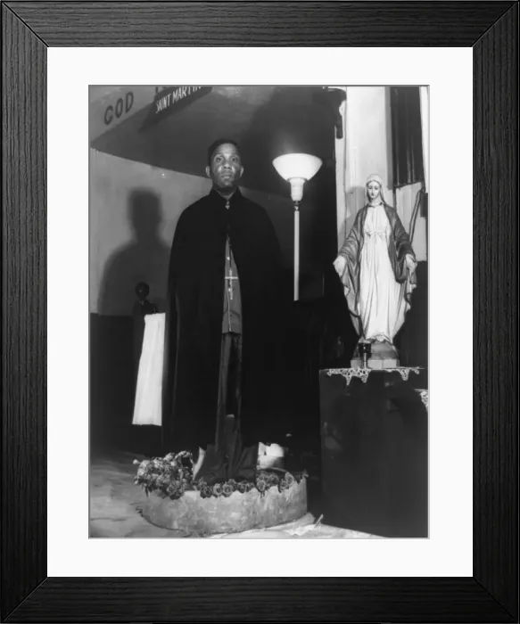 Framed Print : Reverend Vondell Gassaway, pastor of the St. Martins Spiritual Church... Washington, D.C. 1942. Creator: Gordon Parks Framed Print : Reverend Vondell Gassaway, pastor of the St. Martins Spiritual Church... Washington, D.C. 1942. Creator: Gordon Parks