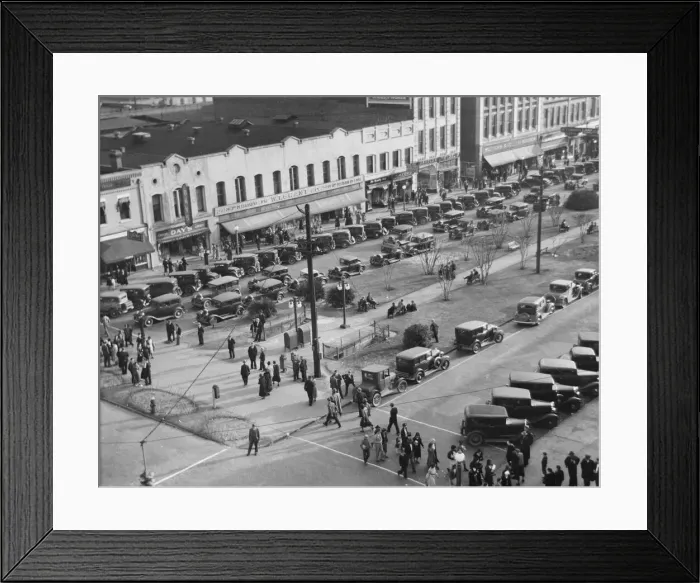 Framed Print : Main street, Macon, Georgia, 1936. Creator: Walker Evans Framed Print : Main street, Macon, Georgia, 1936. Creator: Walker Evans