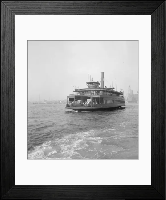 Framed Print : Ferry boats still transport some of the traffic between New York City and Jersey, 1939. Creator: Dorothea Lange Framed Print : Ferry boats still transport some of the traffic between New York City and Jersey, 1939. Creator: Dorothea Lange