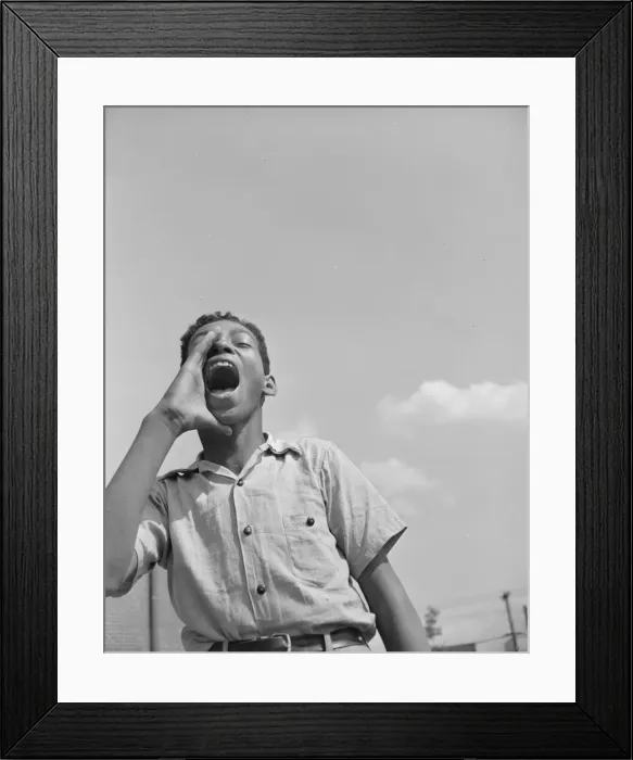 Framed Print : Boy at the playground, Frederick Douglass housing project, Anacostia, D. C. 1942. Creator: Gordon Parks Framed Print : Boy at the playground, Frederick Douglass housing project, Anacostia, D. C. 1942. Creator: Gordon Parks