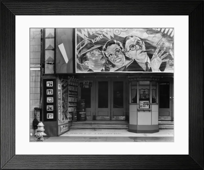 Framed Print : Movie theatre on Saint Charles Street, Liberty Theater, New Orleans, Louisiana, 1935 or 1936. Creator: Walker Evans Framed Print : Movie theatre on Saint Charles Street, Liberty Theater, New Orleans, Louisiana, 1935 or 1936. Creator: Walker Evans