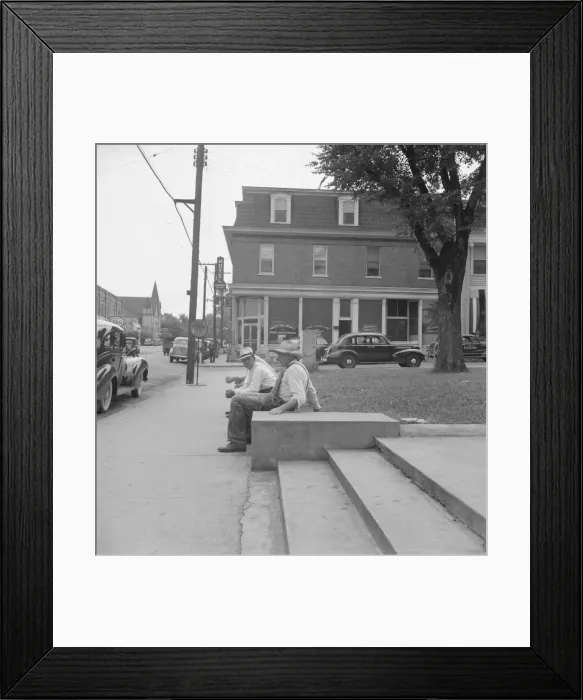 Framed Print : Farmers idling around the courthouse, Roxboro, North Carolina, 1939. Creator: Dorothea Lange Framed Print : Farmers idling around the courthouse, Roxboro, North Carolina, 1939. Creator: Dorothea Lange
