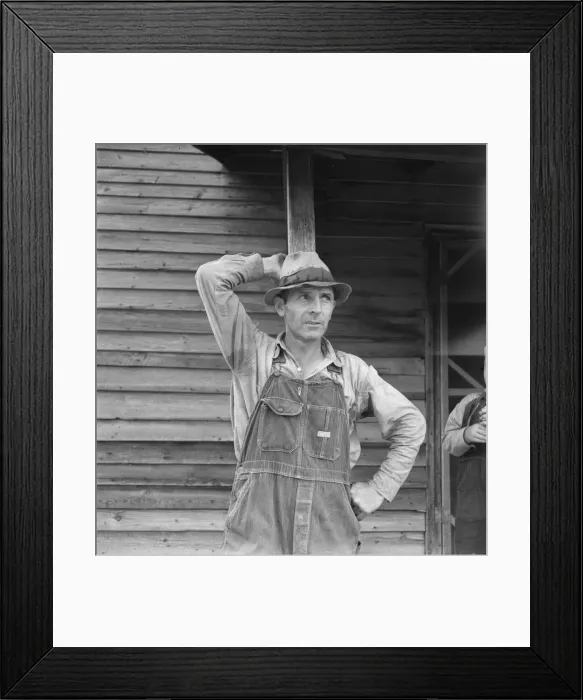 Framed Print : Tobacco sharecropper tells about his prospects, Person County, North Carolina, 1939. Creator: Dorothea Lange Framed Print : Tobacco sharecropper tells about his prospects, Person County, North Carolina, 1939. Creator: Dorothea Lange