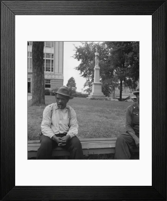 Framed Print : Men idling around the courthouse square, Roxboro, North Carolina, 1939. Creator: Dorothea Lange Framed Print : Men idling around the courthouse square, Roxboro, North Carolina, 1939. Creator: Dorothea Lange