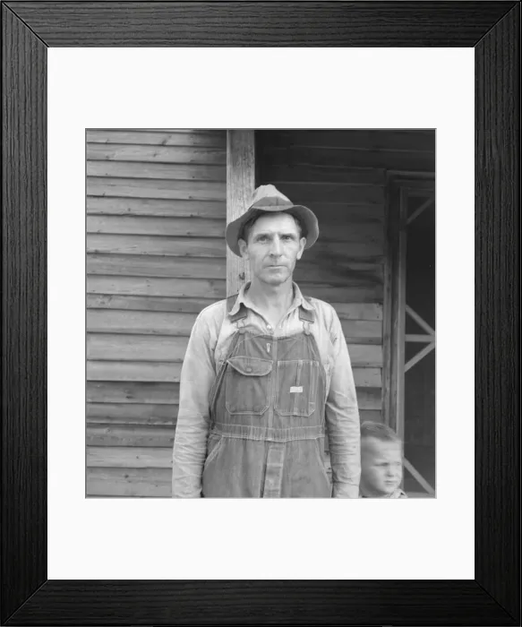 Framed Print : Tobacco sharecropper, Person County, North Carolina, 1939. Creator: Dorothea Lange Framed Print : Tobacco sharecropper, Person County, North Carolina, 1939. Creator: Dorothea Lange