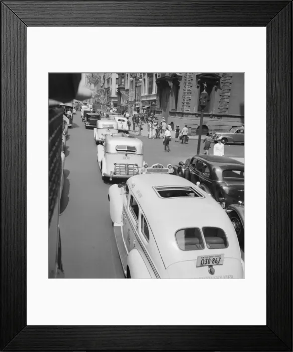 Framed Print : Fifth Avenue approaching 47th Street, New York City, New York, 1939. Creator: Dorothea Lange Framed Print : Fifth Avenue approaching 47th Street, New York City, New York, 1939. Creator: Dorothea Lange