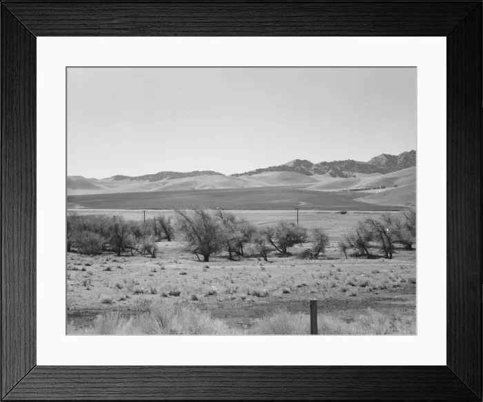 Framed Print : U. S. 99, on ridge over Tehachapi Mountains, 1939. Creator: Dorothea Lange Framed Print : U. S. 99, on ridge over Tehachapi Mountains, 1939. Creator: Dorothea Lange
