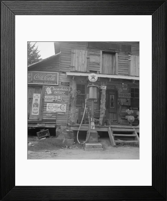 Framed Print : Country store, Person County, North Carolina, 1939. Creator: Dorothea Lange Framed Print : Country store, Person County, North Carolina, 1939. Creator: Dorothea Lange