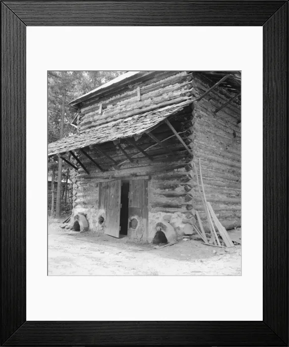 Framed Print : Tobacco barn with newly plastered furnace... Person County, North Carolina, 1939. Creator: Dorothea Lange Framed Print : Tobacco barn with newly plastered furnace... Person County, North Carolina, 1939. Creator: Dorothea Lange