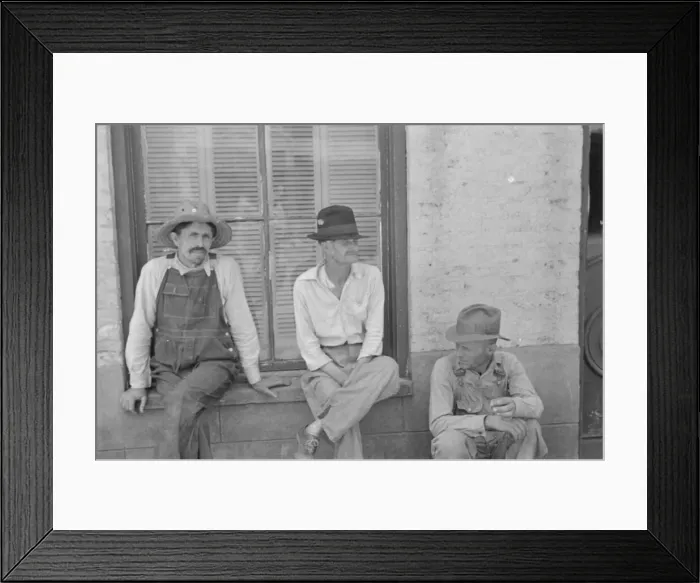 Framed Print : Frank Tengle, Bud Fields, and Floyd Burroughs... Hale County, Alabama, 1936. Creator: Walker Evans Framed Print : Frank Tengle, Bud Fields, and Floyd Burroughs... Hale County, Alabama, 1936. Creator: Walker Evans