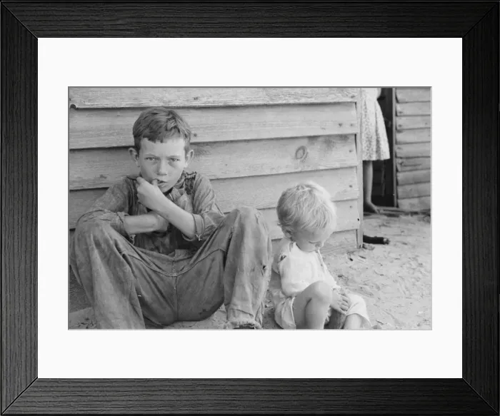 Framed Print : Floyd Burroughs, Jr. and Othel Lee Burroughs, called Squeakie, 1936. Creator: Walker Evans Framed Print : Floyd Burroughs, Jr. and Othel Lee Burroughs, called Squeakie, 1936. Creator: Walker Evans