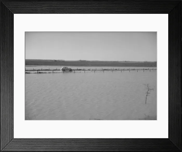 Framed Print : The Bessie Levee augmented with sand bags, near Tiptonville, Tennessee, 1937. Creator: Walker Evans Framed Print : The Bessie Levee augmented with sand bags, near Tiptonville, Tennessee, 1937. Creator: Walker Evans