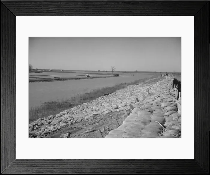 Framed Print : The Bessie Levee, along a subsid... Mississippi River, near Tiptonville, Tennessee, 1937. Creator: Walker Evans Framed Print : The Bessie Levee, along a subsid... Mississippi River, near Tiptonville, Tennessee, 1937. Creator: Walker Evans