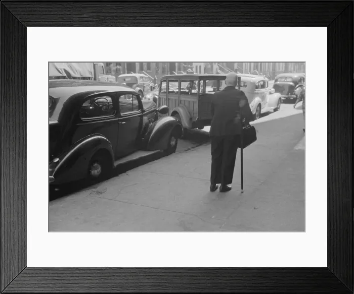 Framed Print : Possibly: 62nd Street between 1st and 3rd Avenues, New York, 1938. Creator: Walker Evans Framed Print : Possibly: 62nd Street between 1st and 3rd Avenues, New York, 1938. Creator: Walker Evans