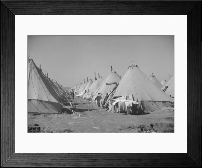 Framed Print : Flood refugee encampment at Forrest City, Arkansas, ca. 1937. Creator: Walker Evans Framed Print : Flood refugee encampment at Forrest City, Arkansas, ca. 1937. Creator: Walker Evans