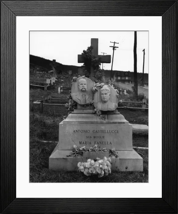 Framed Print : Gravestone in Bethlehem graveyard, Pennsylvania, 1935. Creator: Walker Evans Framed Print : Gravestone in Bethlehem graveyard, Pennsylvania, 1935. Creator: Walker Evans