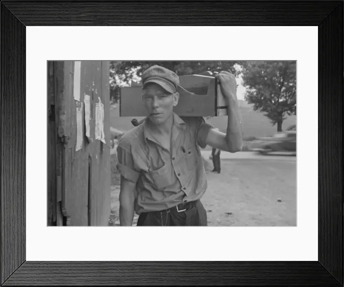 Framed Print : Carpenter, Westmoreland County, Pennsylvania, 1935. Creator: Walker Evans Framed Print : Carpenter, Westmoreland County, Pennsylvania, 1935. Creator: Walker Evans