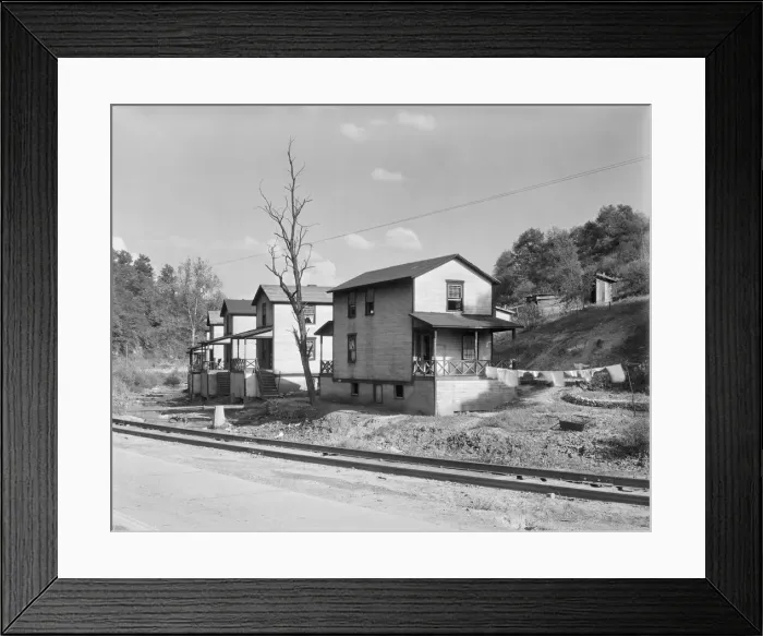 Framed Print : Company houses, Scotts Run mining camps near Morgantown, West Virginia, 1935. Creator: Walker Evans Framed Print : Company houses, Scotts Run mining camps near Morgantown, West Virginia, 1935. Creator: Walker Evans