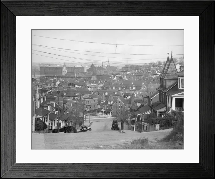 Framed Print : View of Bethlehem, Pennsylvania, 1935. Creator: Walker Evans Framed Print : View of Bethlehem, Pennsylvania, 1935. Creator: Walker Evans