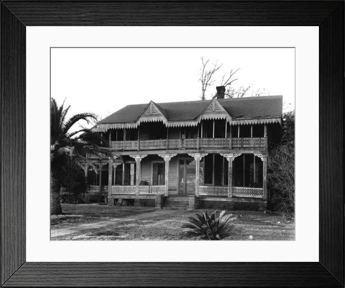 Framed Print : Victorian cottage, Waveland, Mississippi, 1936. Creator: Walker Evans Framed Print : Victorian cottage, Waveland, Mississippi, 1936. Creator: Walker Evans