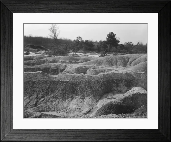 Framed Print : Erosion near Jackson, Mississippi, 1936. Creator: Walker Evans Framed Print : Erosion near Jackson, Mississippi, 1936. Creator: Walker Evans