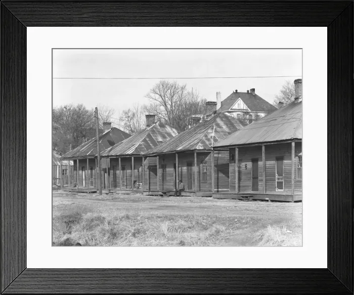 Framed Print : Negro houses, Vicksburg, Mississippi, 1936. Creator: Walker Evans Framed Print : Negro houses, Vicksburg, Mississippi, 1936. Creator: Walker Evans