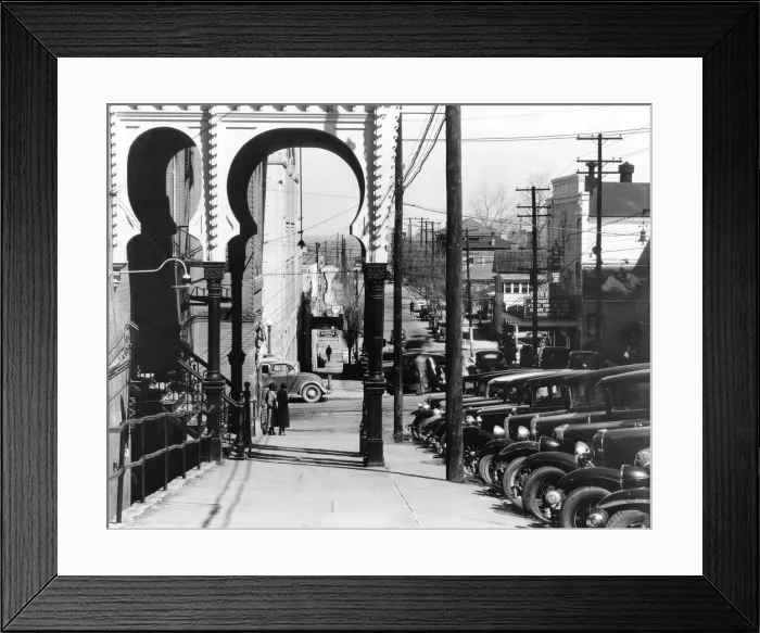 Framed Print : Vicksburg street, Mississippi, 1936. Creator: Walker Evans Framed Print : Vicksburg street, Mississippi, 1936. Creator: Walker Evans