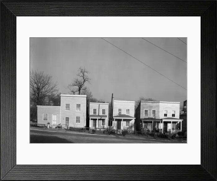 Framed Print : Frame houses, Fredericksburg, Virginia, 1936. Creator: Walker Evans Framed Print : Frame houses, Fredericksburg, Virginia, 1936. Creator: Walker Evans